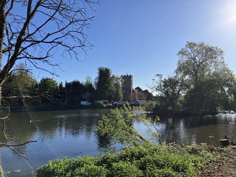 Looking east to St Lawrence Church