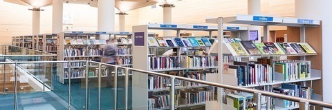 Book shelves at Jubilee Library