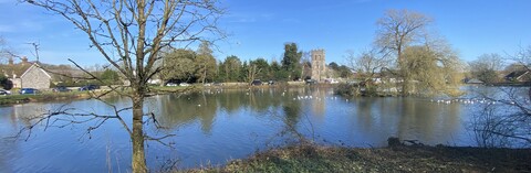 Winter view of Falmer Pond looking east