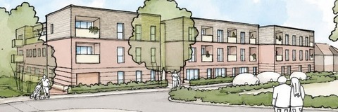 Architects drawing of the development at Warren Road Development, Woodingdean.