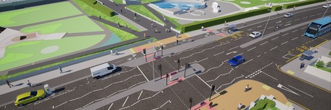Drawing of A259 Hove to Portslade active travel scheme.