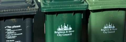 Picture of three wheelie bins