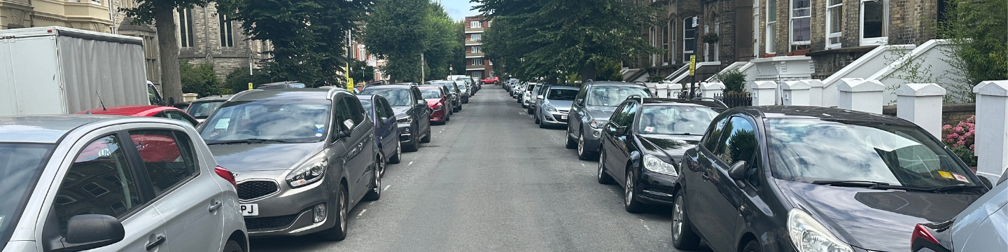 Street parking in Brighton & Hove.