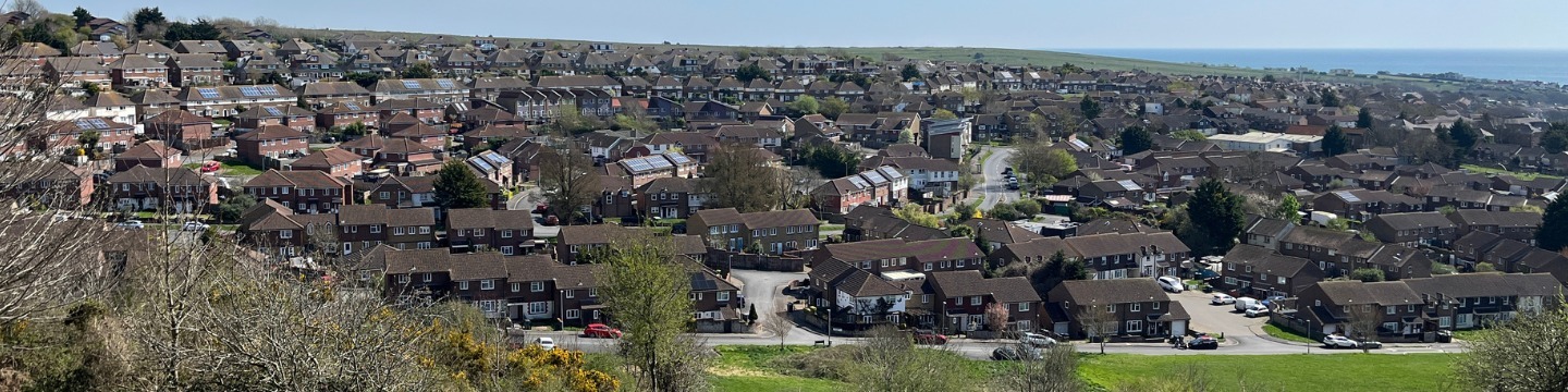 An aerial view of Brighton & Hove.