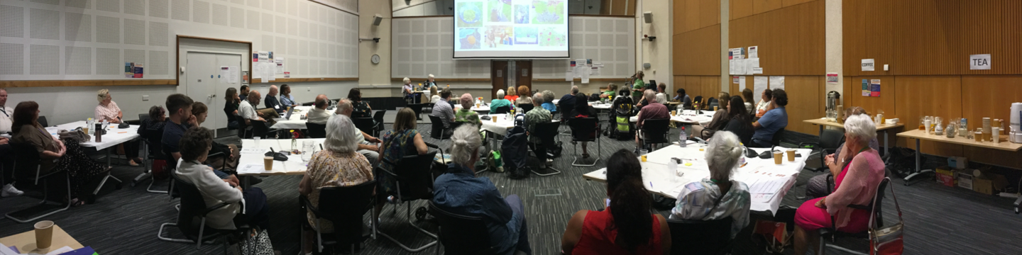 a large meeting in hove town hall 
