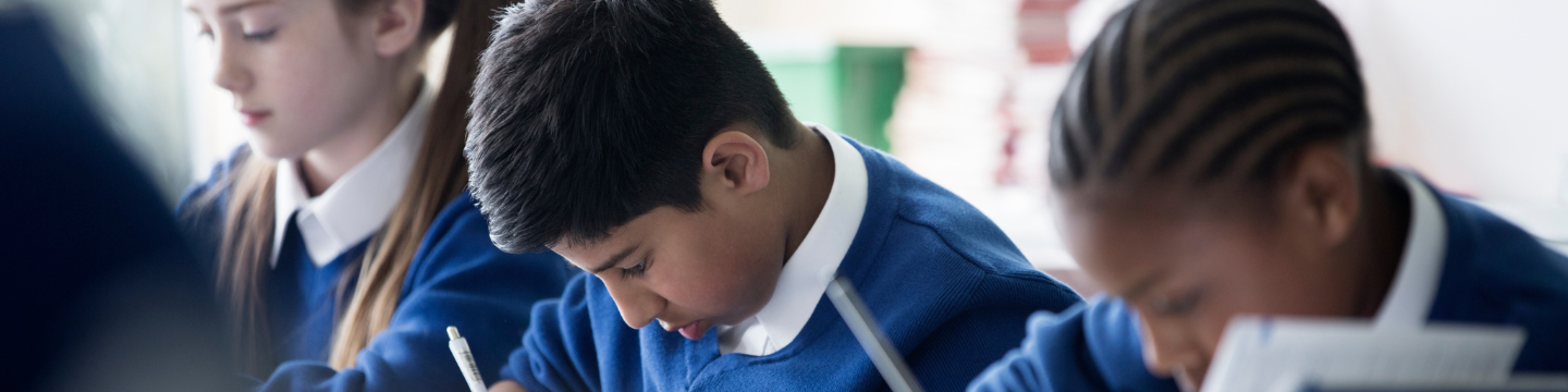 Young pupils in secondary school.