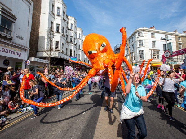 Brighton Festival children's parade.