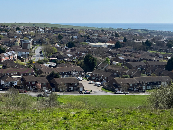 An aerial view of Brighton & Hove.