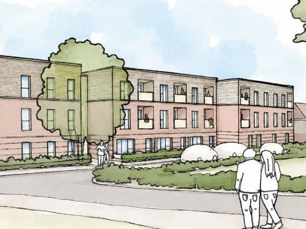 Architect's drawing of the proposed development in Woodingdean.