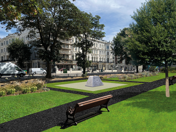 Image shows an artists impression of Palmeira Square with a question mark hovering over the central area.