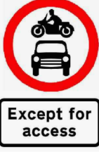 access-only restriction sign